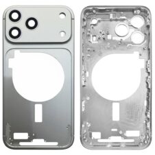 Brand New Middle Frame Bezel with Camera Lens Cover Replacement for iPhone 17 Pro Silver