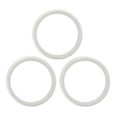 Brand New 3pcs/set Rear Camera Glass Lens Metal Outside Protector Hoop Ring (Silver) for iPhone 17 Pro Max / 17 Pro