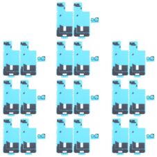 New Back Cover Heat Sink Black Sticker with Back Camera Sponge Pads for iPhone 16 Plus 10pcs