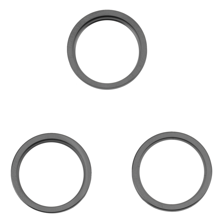 3PCS Rear Camera Glass Lens Metal Outside Protector Hoop Ring for iPhone 14 Pro Max - 图片 2