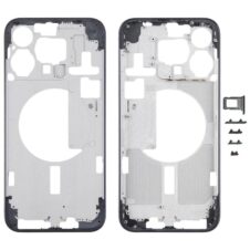 Middle Frame Bezel Plate with Side Keys + Card Tray for iPhone 15 Pro Max