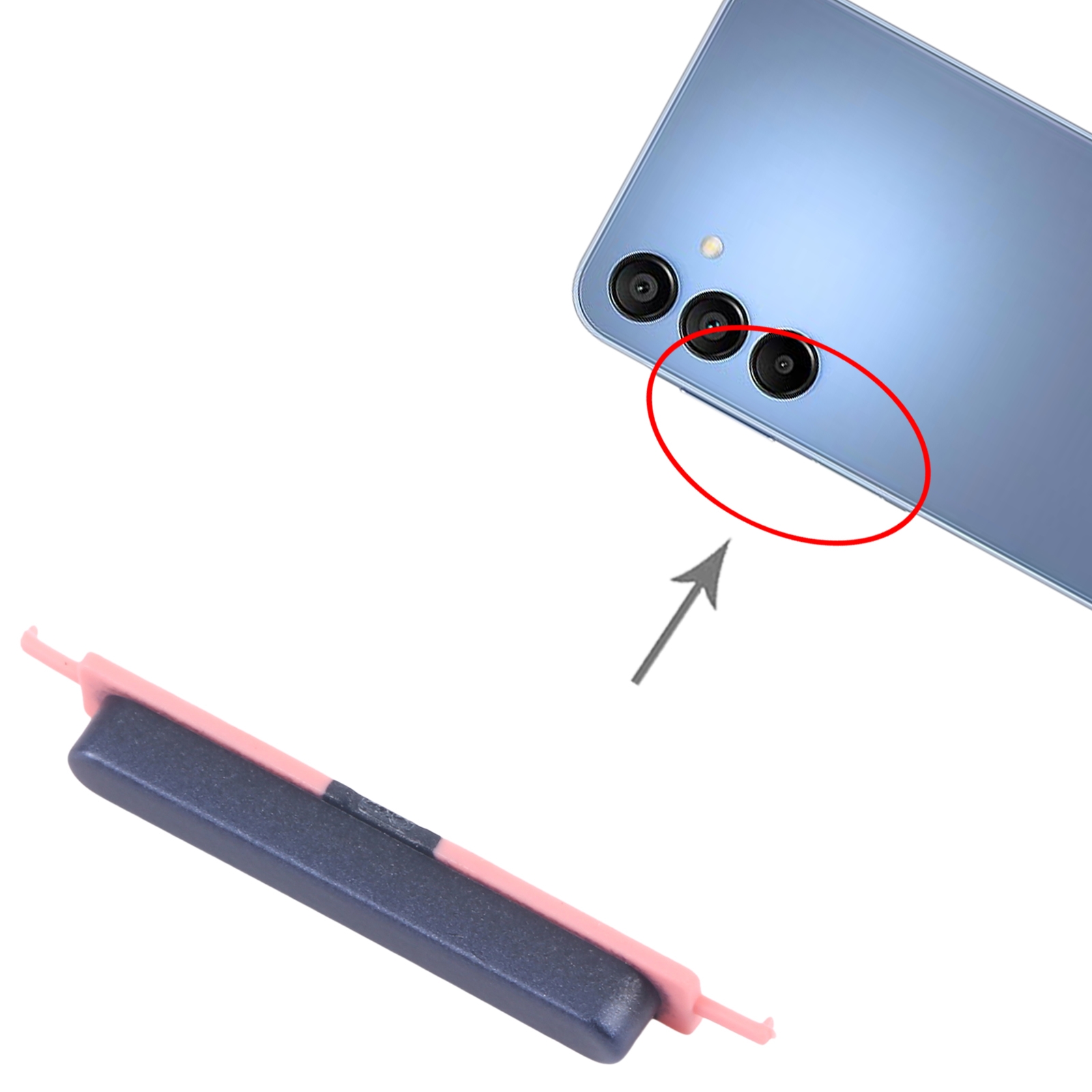 For Samsung Galaxy A15 5G SM-A156B 10pcs Original Power Button and Volume Control Button (Black) - 图片 5